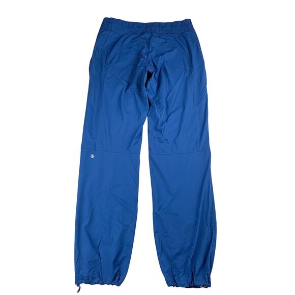 Lululemon Run Dog Runner Pant Womens 8 Limitless Blue Rulu Lined Stretch Glyde - Picture 2 of 14